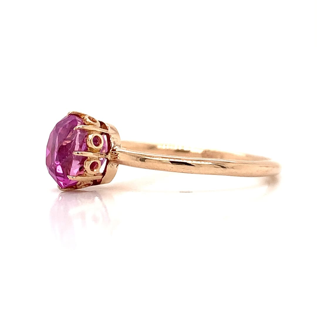 Antique Ruby Solitaire Ring