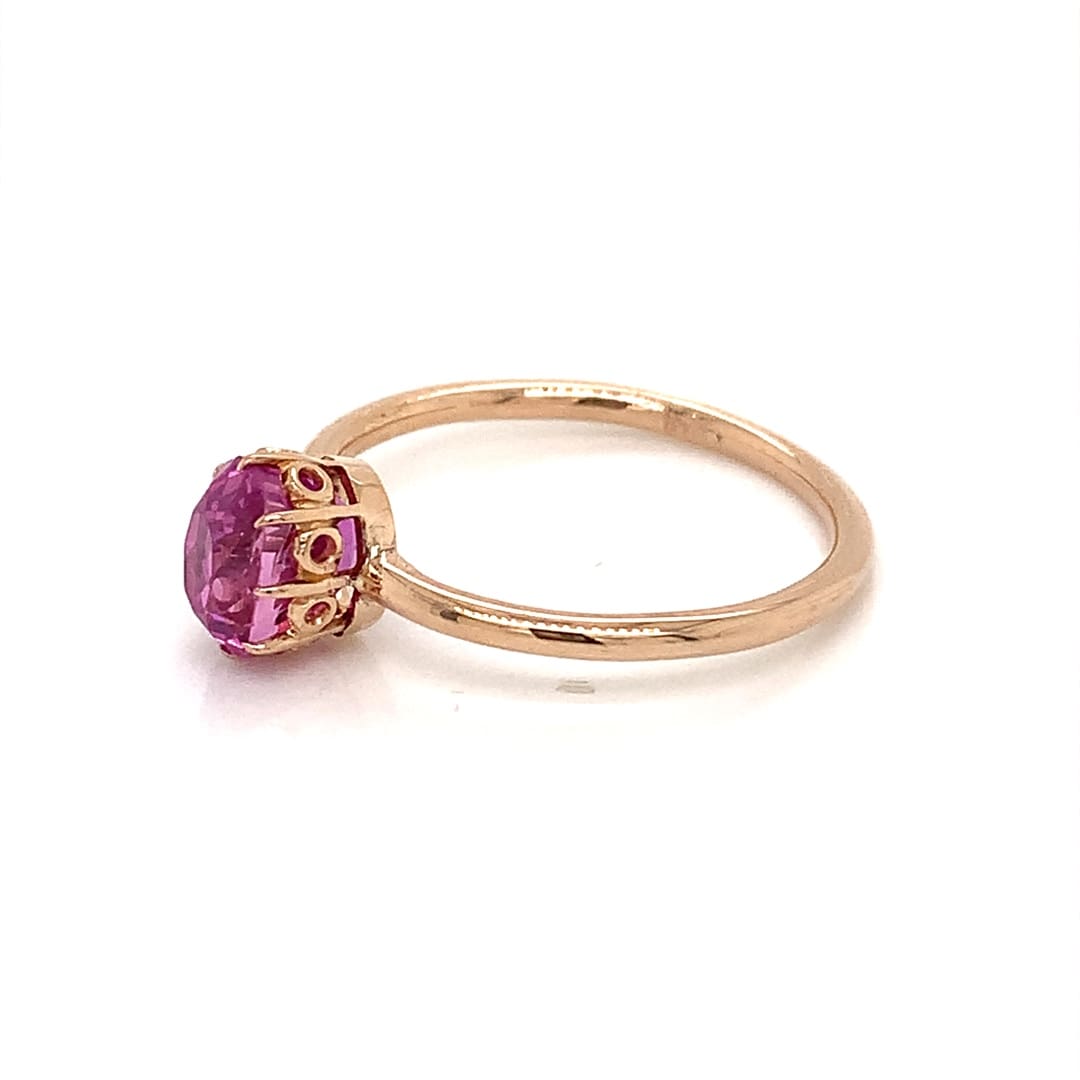 Antique Ruby Solitaire Ring