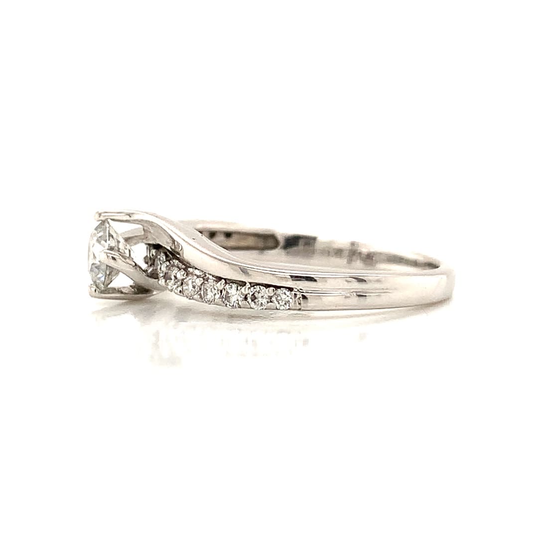 White Gold Diamond Solitaire Ring