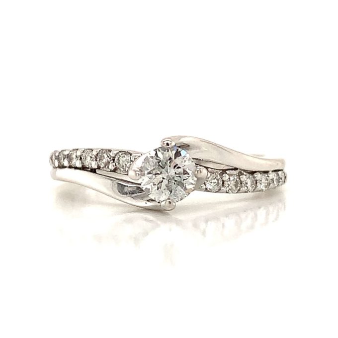 White Gold Diamond Solitaire Ring
