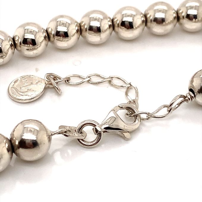 Sterling Silver Round Bead Bracelet