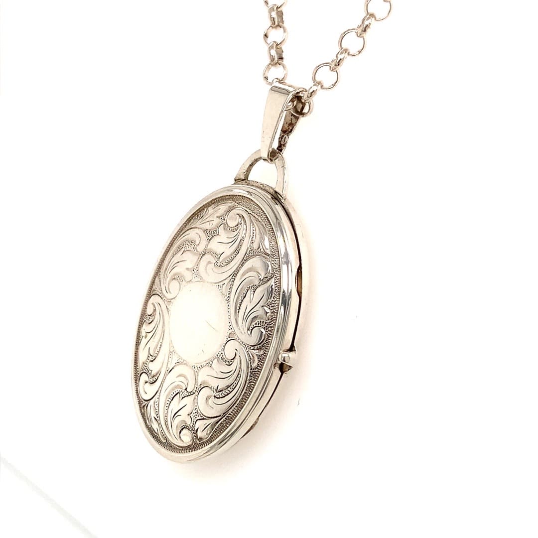 Vintage Silver Locket Necklace