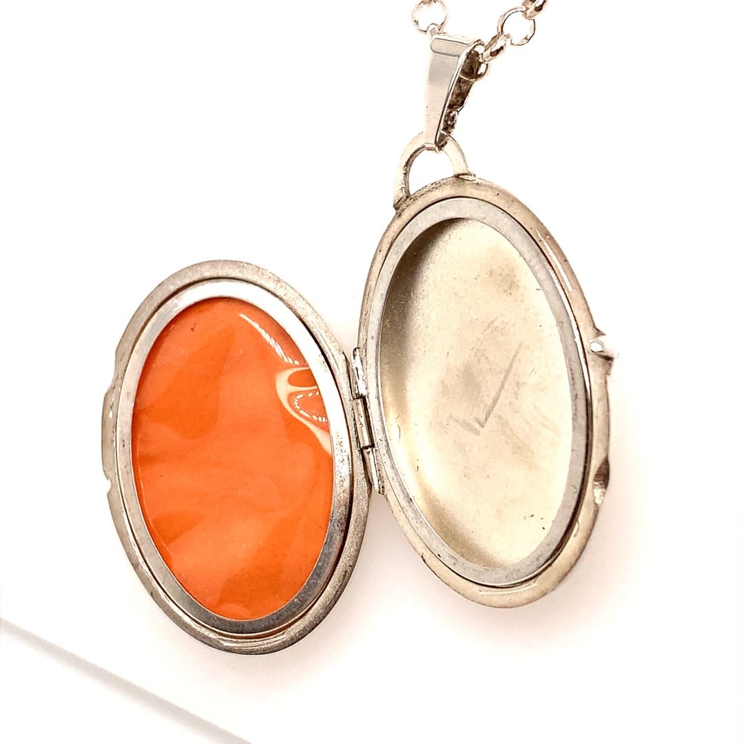 Vintage Silver Locket Necklace