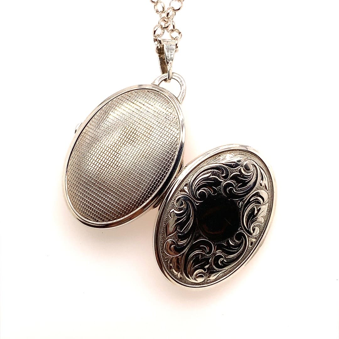 Vintage Silver Locket Necklace