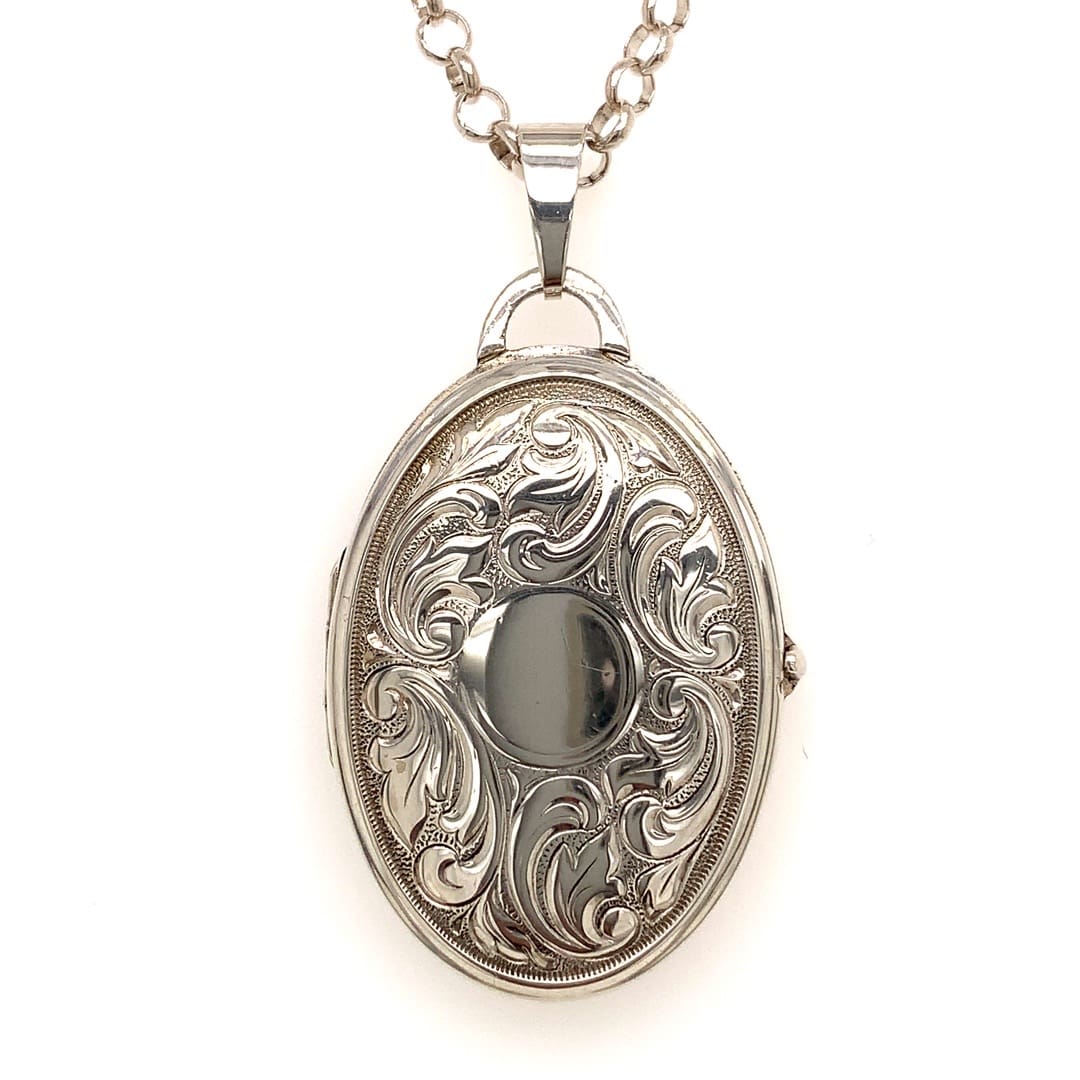 Vintage Silver Locket Necklace