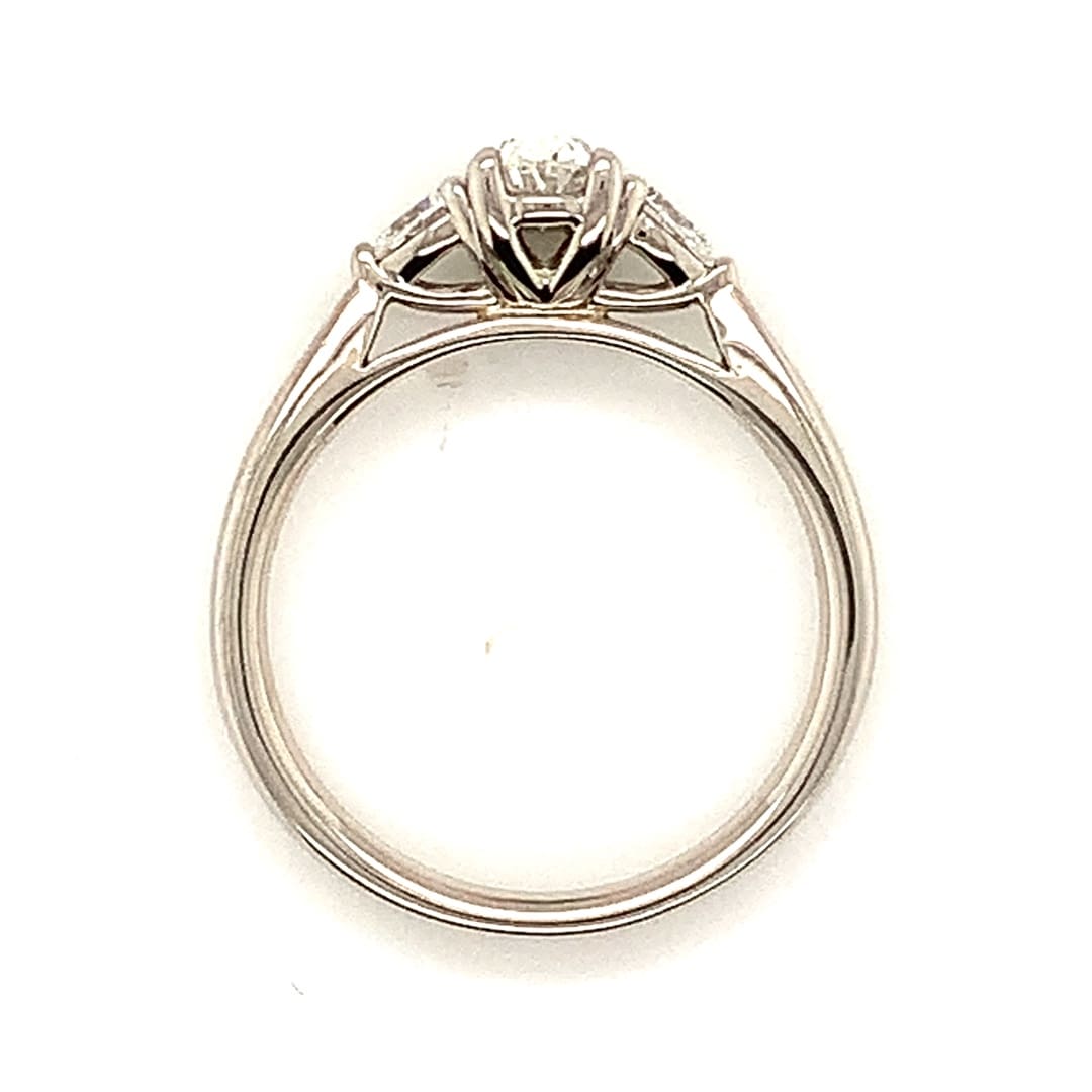 Oval Diamond Trilogy Platinum Ring
