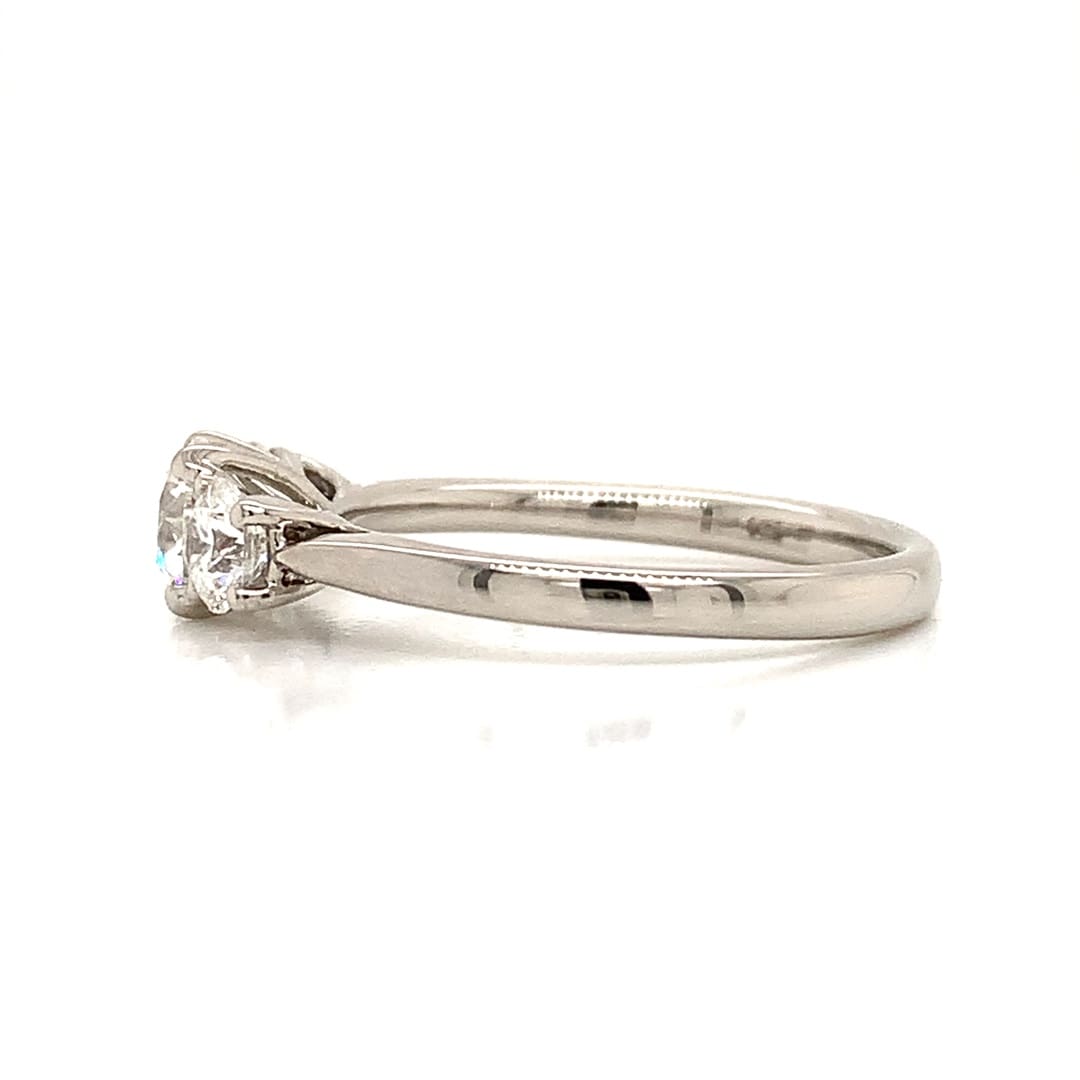 1.08ct Diamond Trilogy Platinum Ring