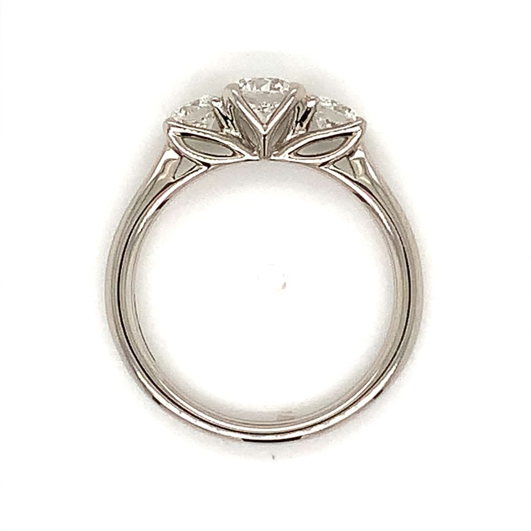 1.08ct Diamond Trilogy Platinum Ring