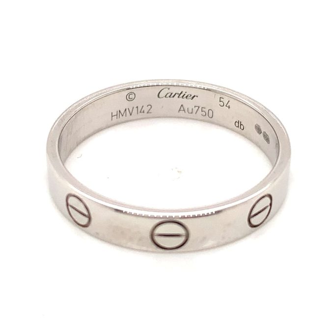 Cartier White Gold Love Ring - Size N