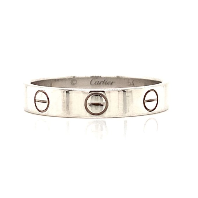 Cartier White Gold Love Ring - Size N
