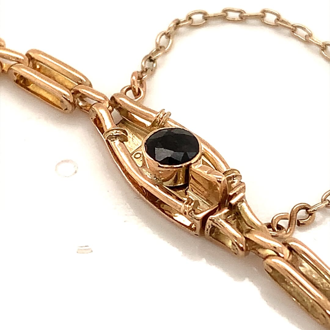 Peridot and Amethyst Gold Bracelet