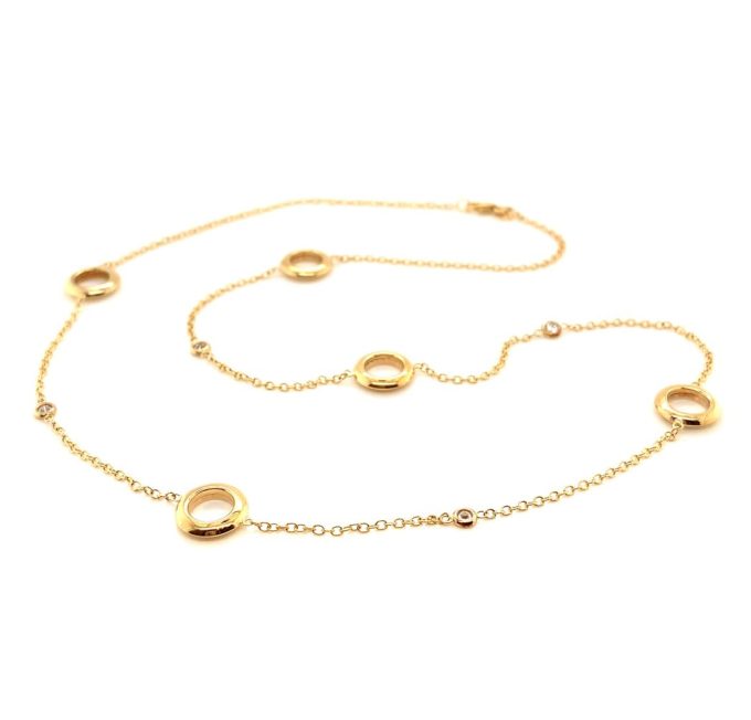 Yellow Gold Diamond Set Necklace