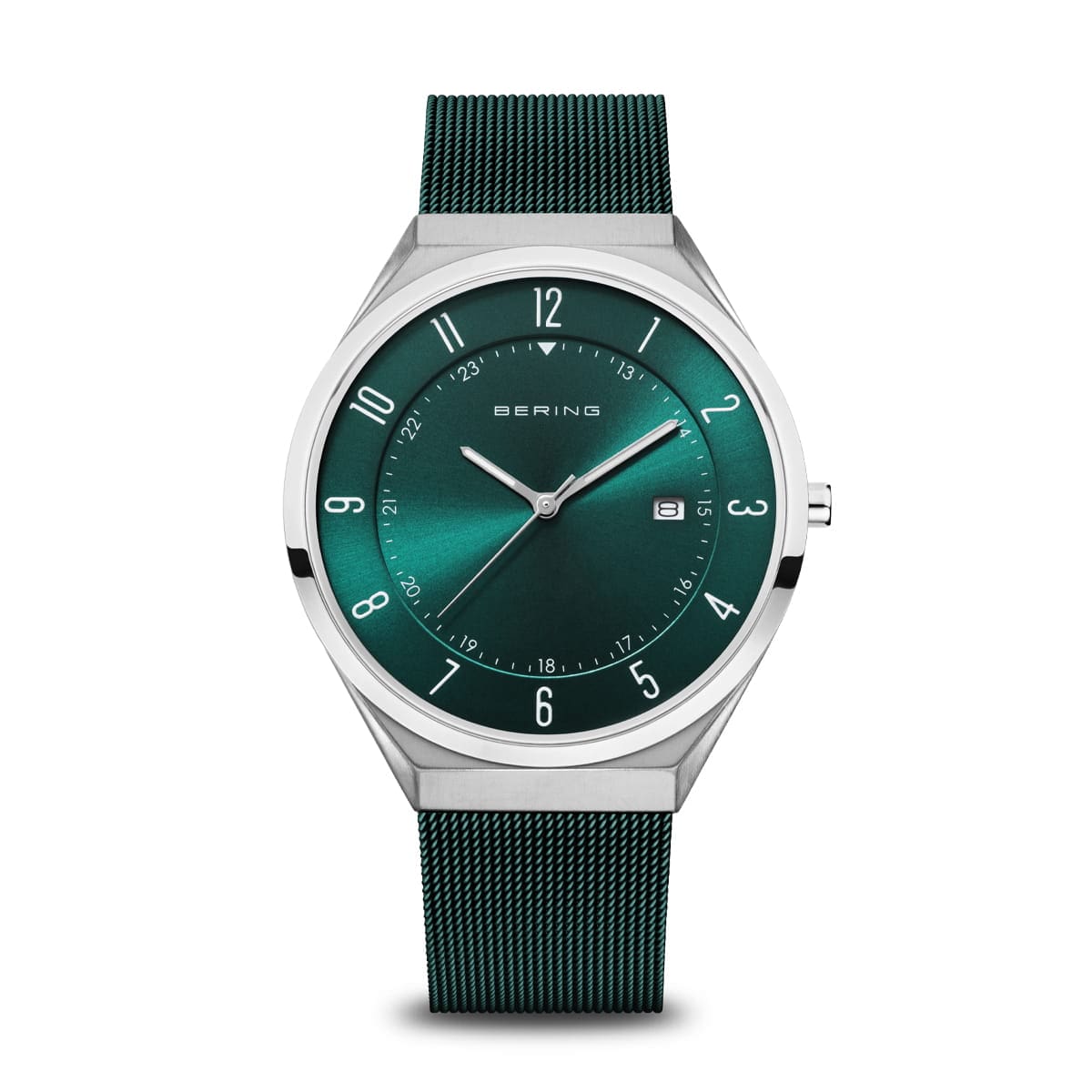 Bering Gents Teal Steel Watch 18740-808