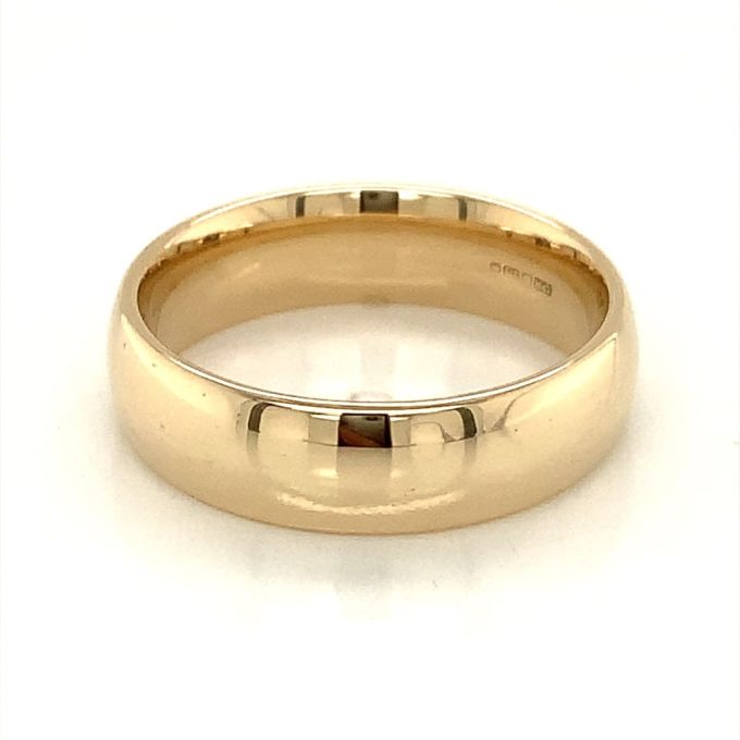 Ladies 9ct Yellow Gold 6mm Band