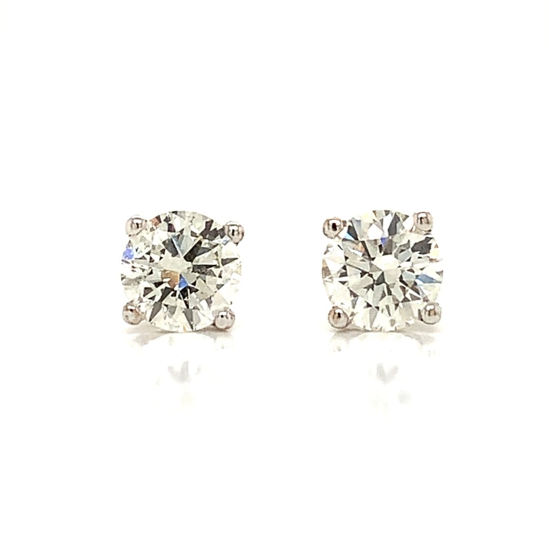 1.00ct Brilliant Cut Diamond Stud Earrings