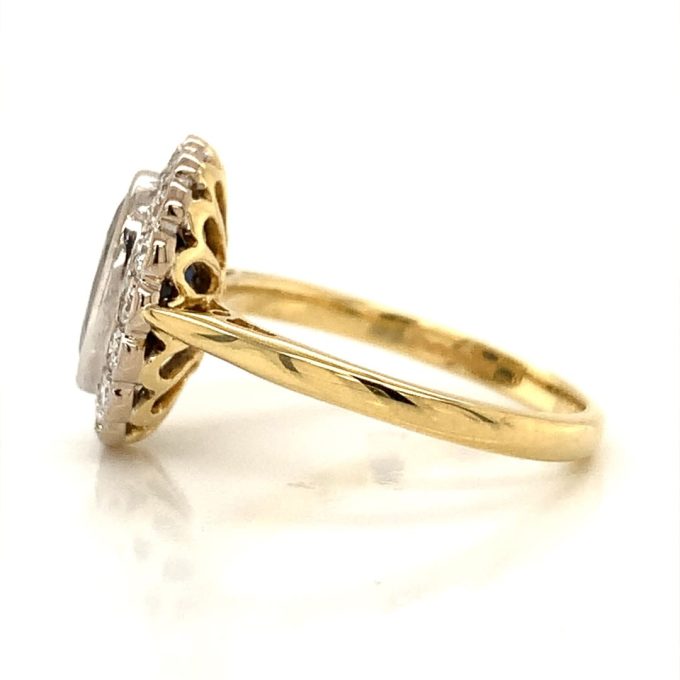 1.50ct Sapphire and Diamond Cluster Ring