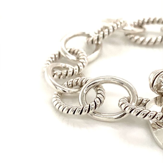 Sterling Silver Fancy Link Bracelet