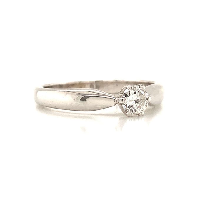 White Gold Diamond Solitaire Ring