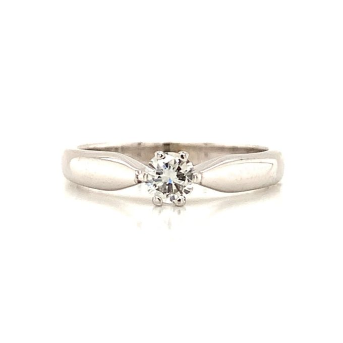 White Gold Diamond Solitaire Ring