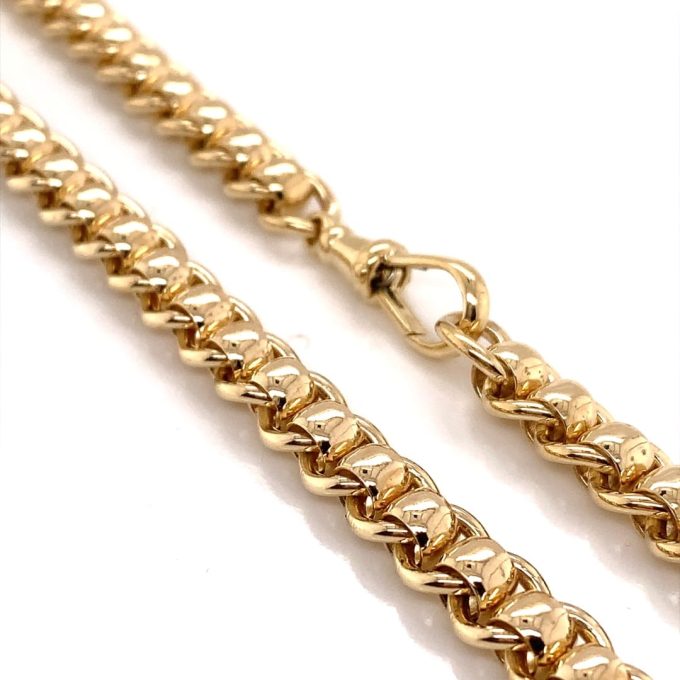9ct Gold Fancy Rolo Link Chain - 18 Inch