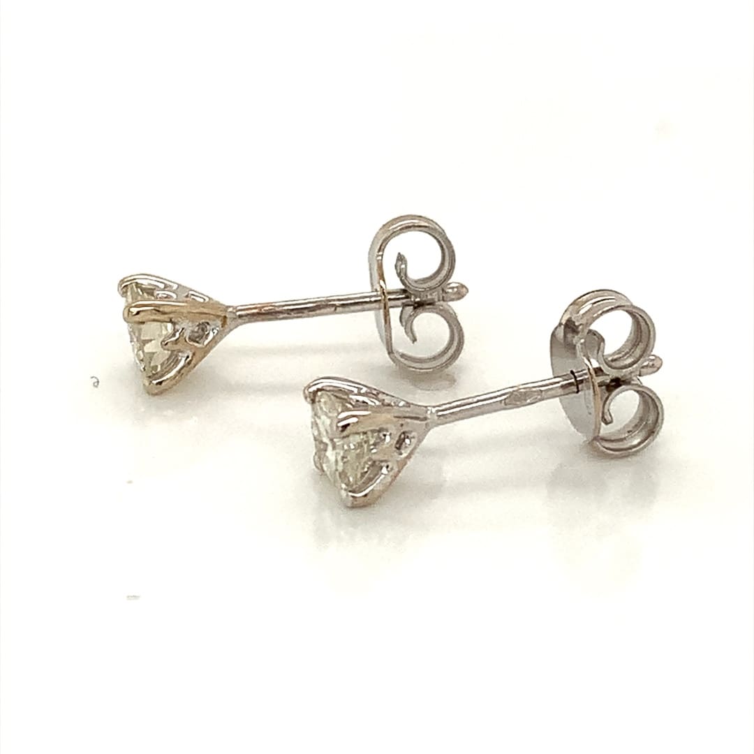 0.58ct Diamond White Gold Stud Earrings