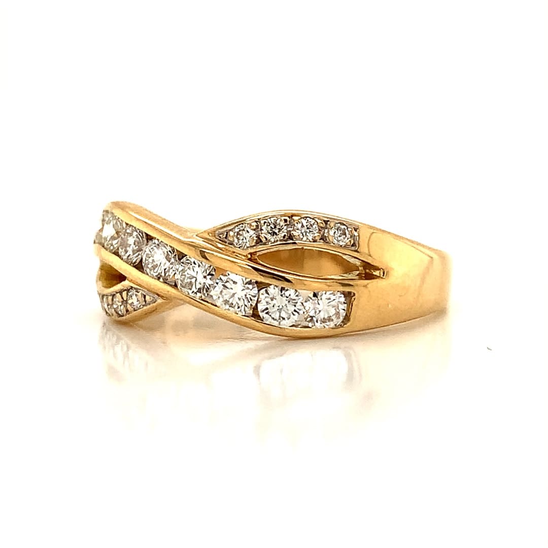 0.50ct Diamond Set Crossover Ring