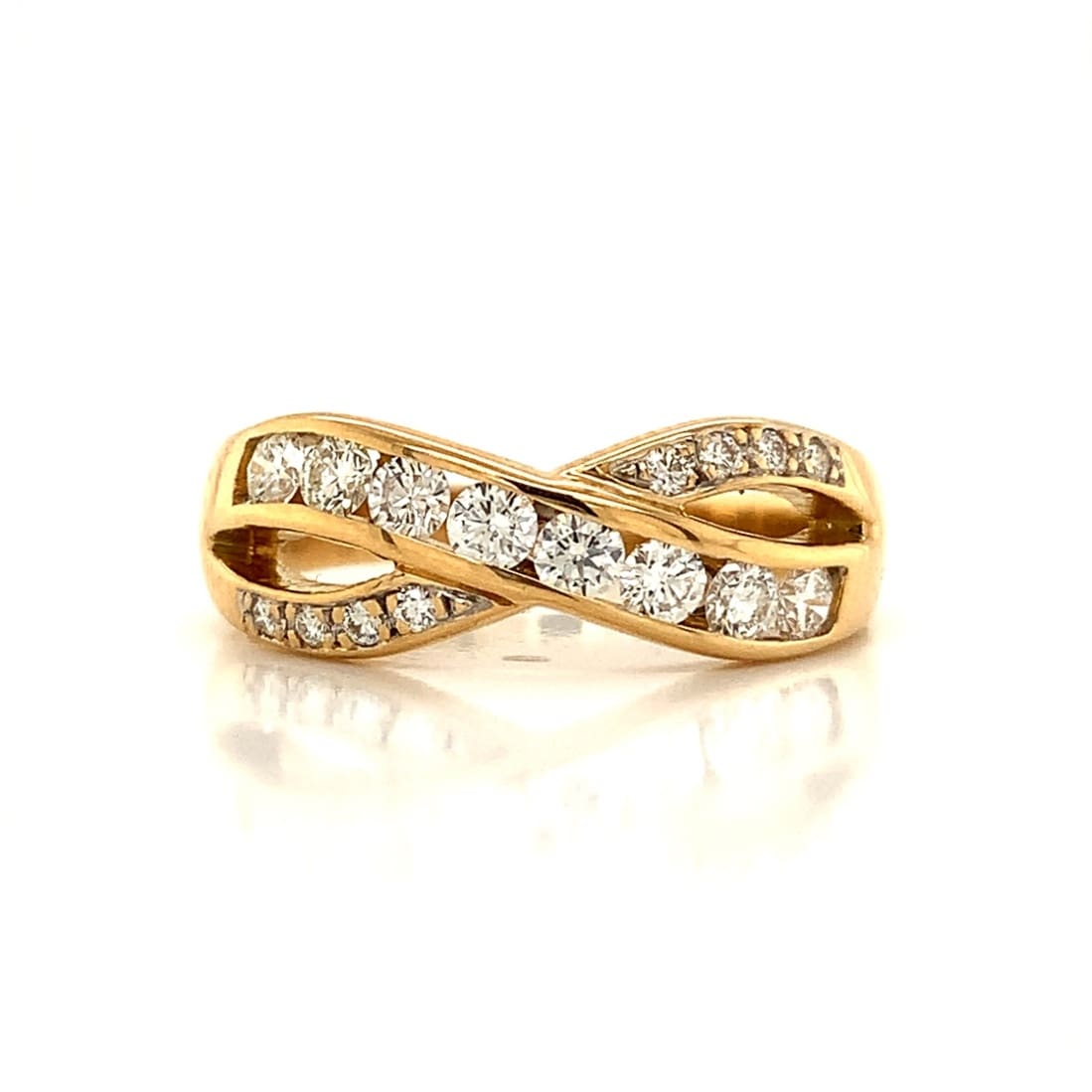 0.50ct Diamond Set Crossover Ring