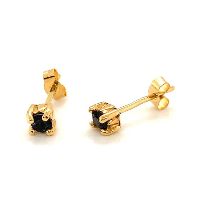Blue Sapphire Stud Earrings