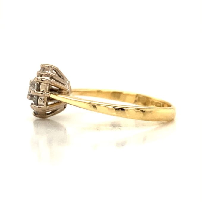 Diamond Daisy Cluster Ring