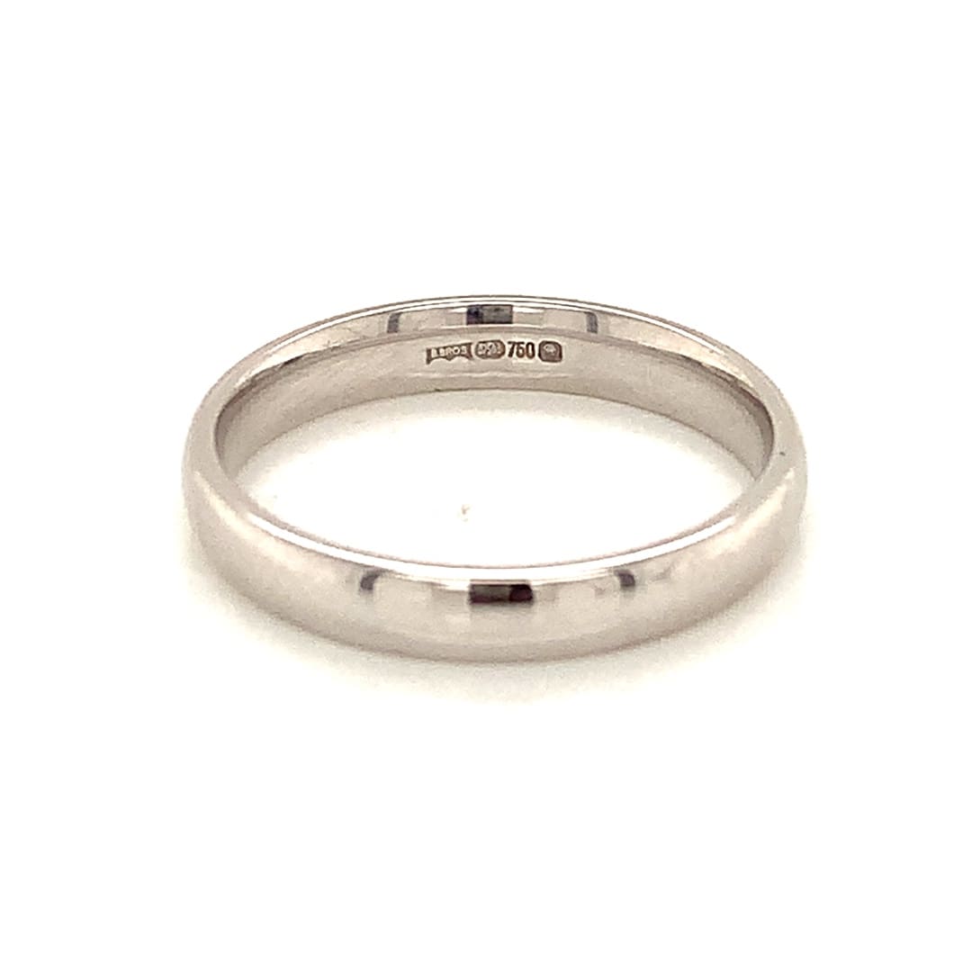 Ladies White Gold 3mm Band