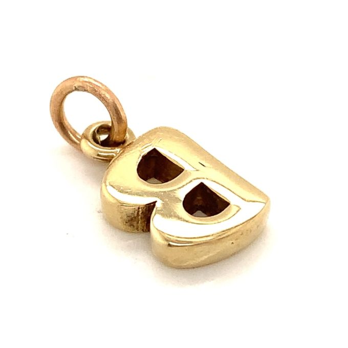 9ct Gold 'B' Charm