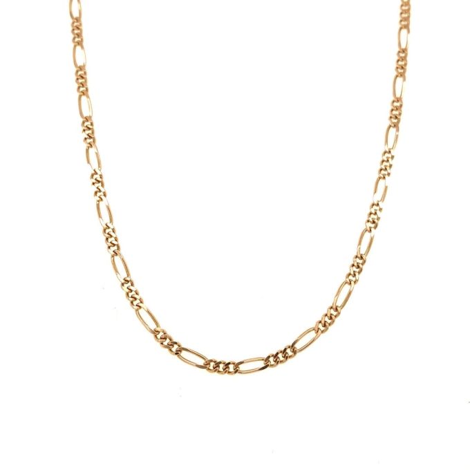 9ct Rose Gold Figaro Chain - 16 Inch