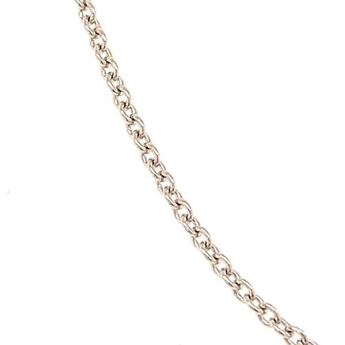 9ct White Gold Pendant Trace Chain - 20 Inch