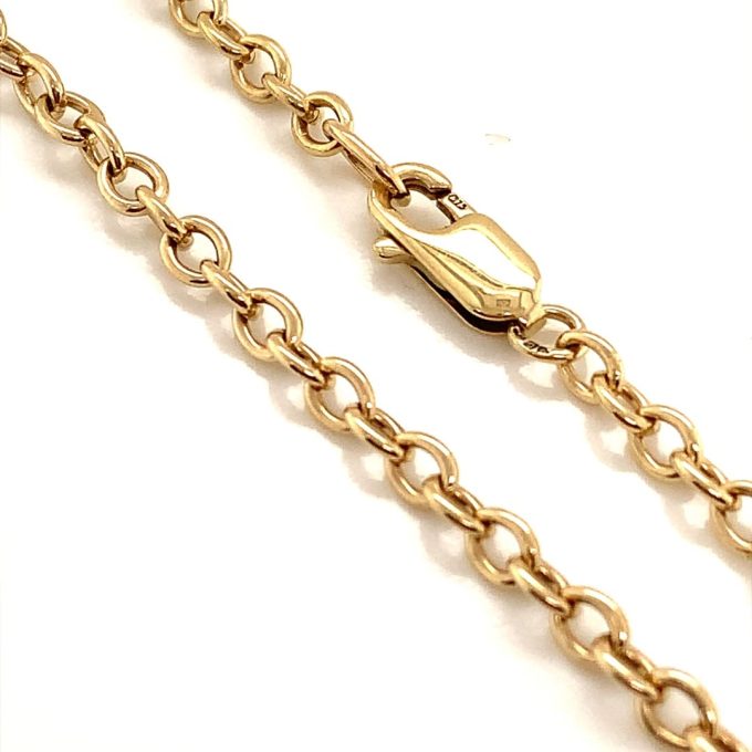 9ct Gold Trace Link Chain - 24 Inch