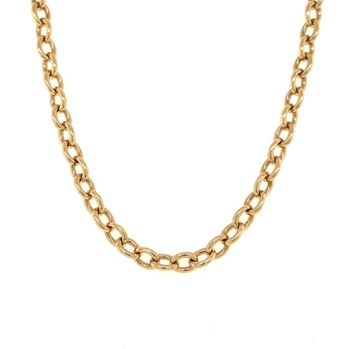 9ct Gold Trace Link Chain - 24 Inch