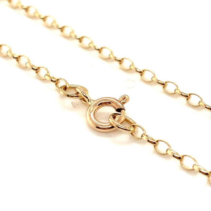 9ct Gold Fine Belcher Link Chain - 18 Inch