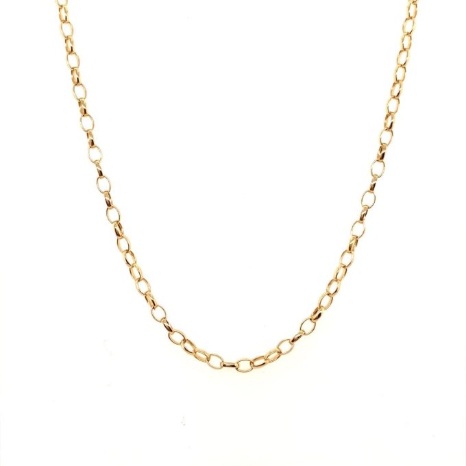 9ct Gold Fine Belcher Link Chain - 18 Inch