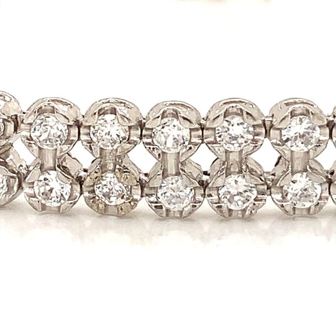 Sterling Silver CZ Dress Bracelet - Longer Length