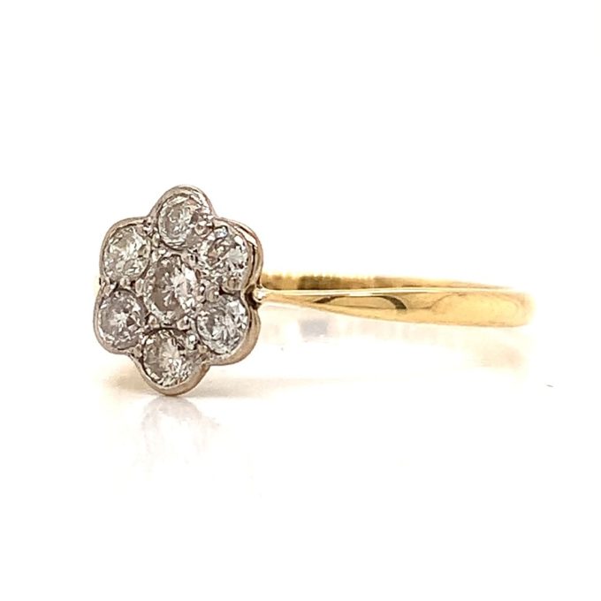 Vintage Diamond Daisy Cluster Ring