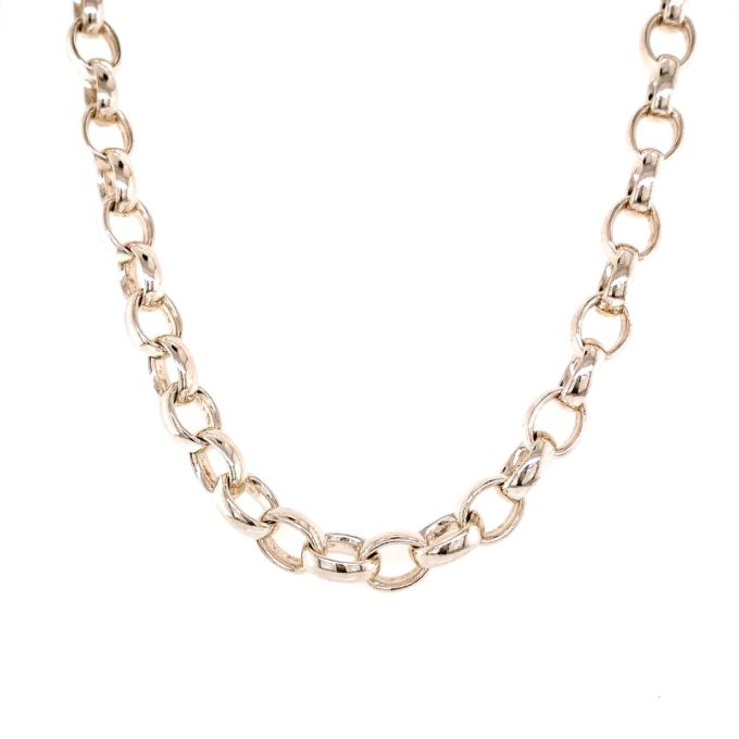 Silver Chunky Belcher Link Chain - 24 Inch