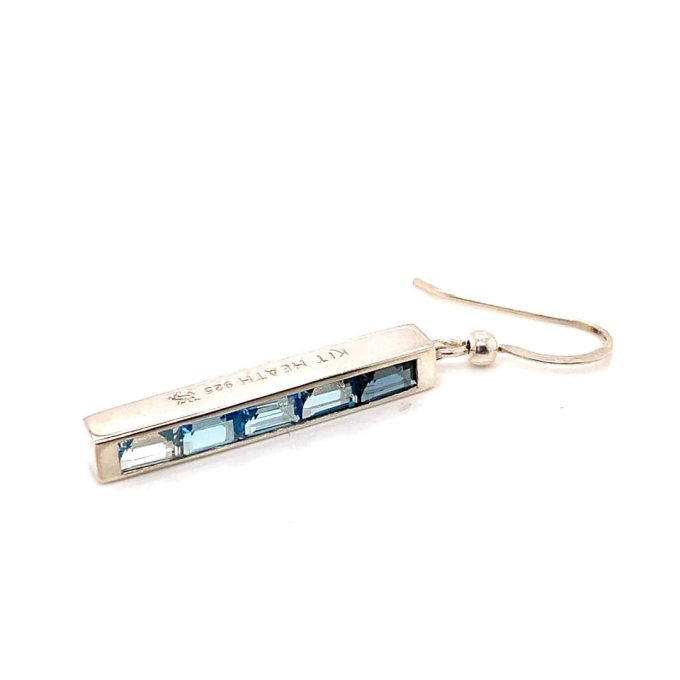 Silver Topaz Drop Earrings