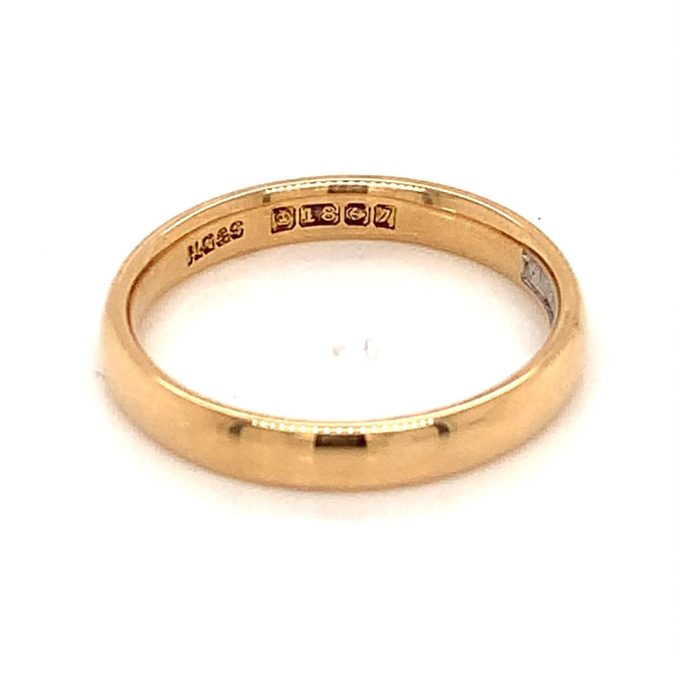 Vintage 18ct Yellow Gold 3mm Court Band