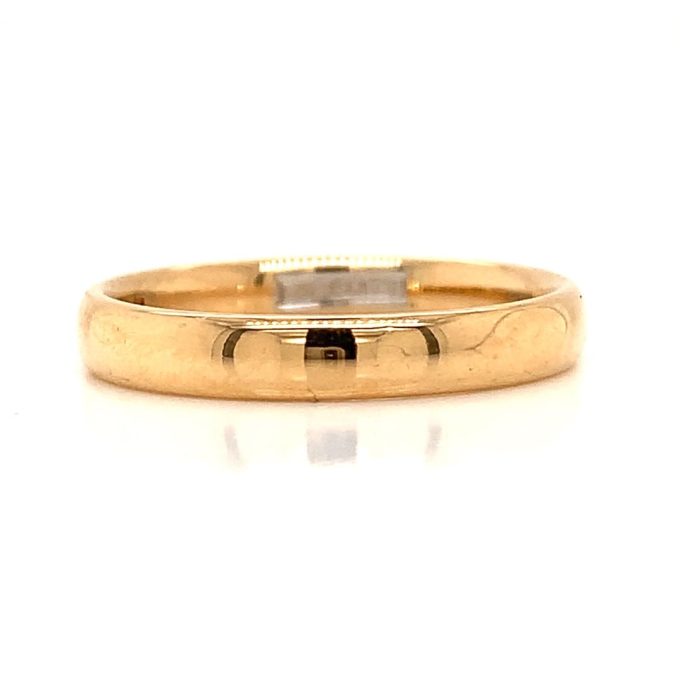 Vintage 18ct Yellow Gold 3mm Court Band