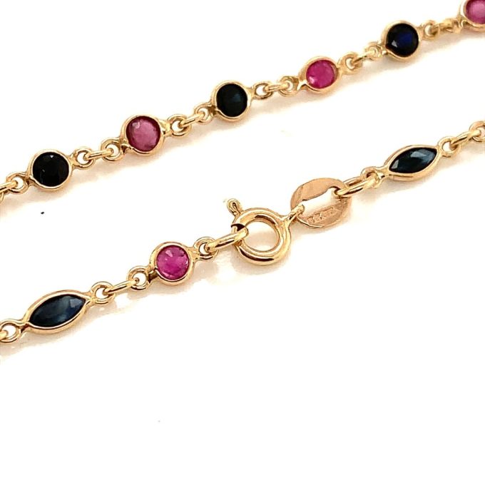 Ruby and Sapphire Set Necklace