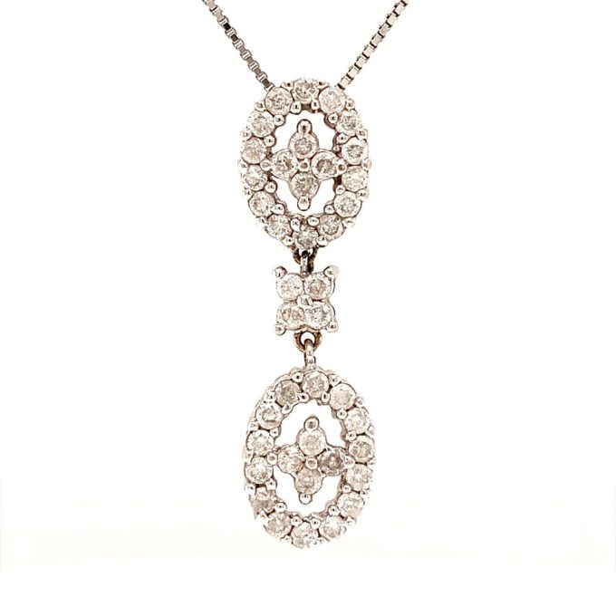 18ct White Gold Diamond Dress Necklace