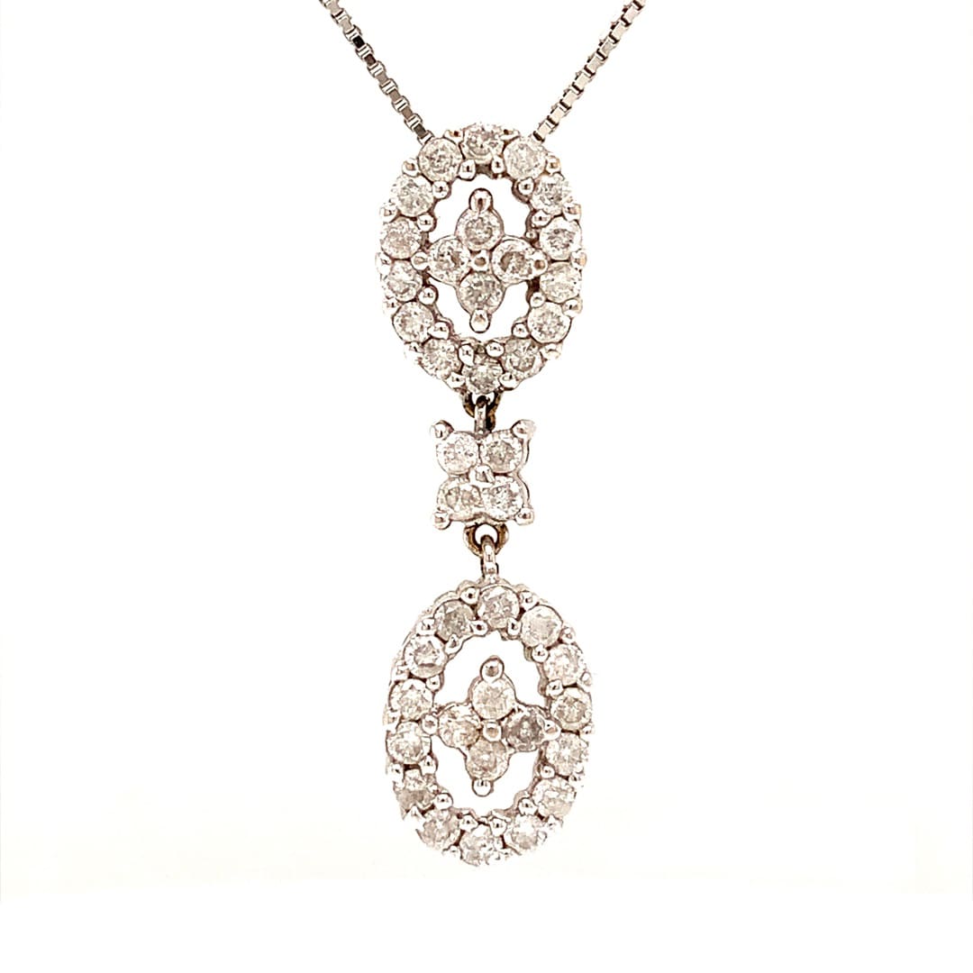 18ct White Gold Diamond Dress Necklace