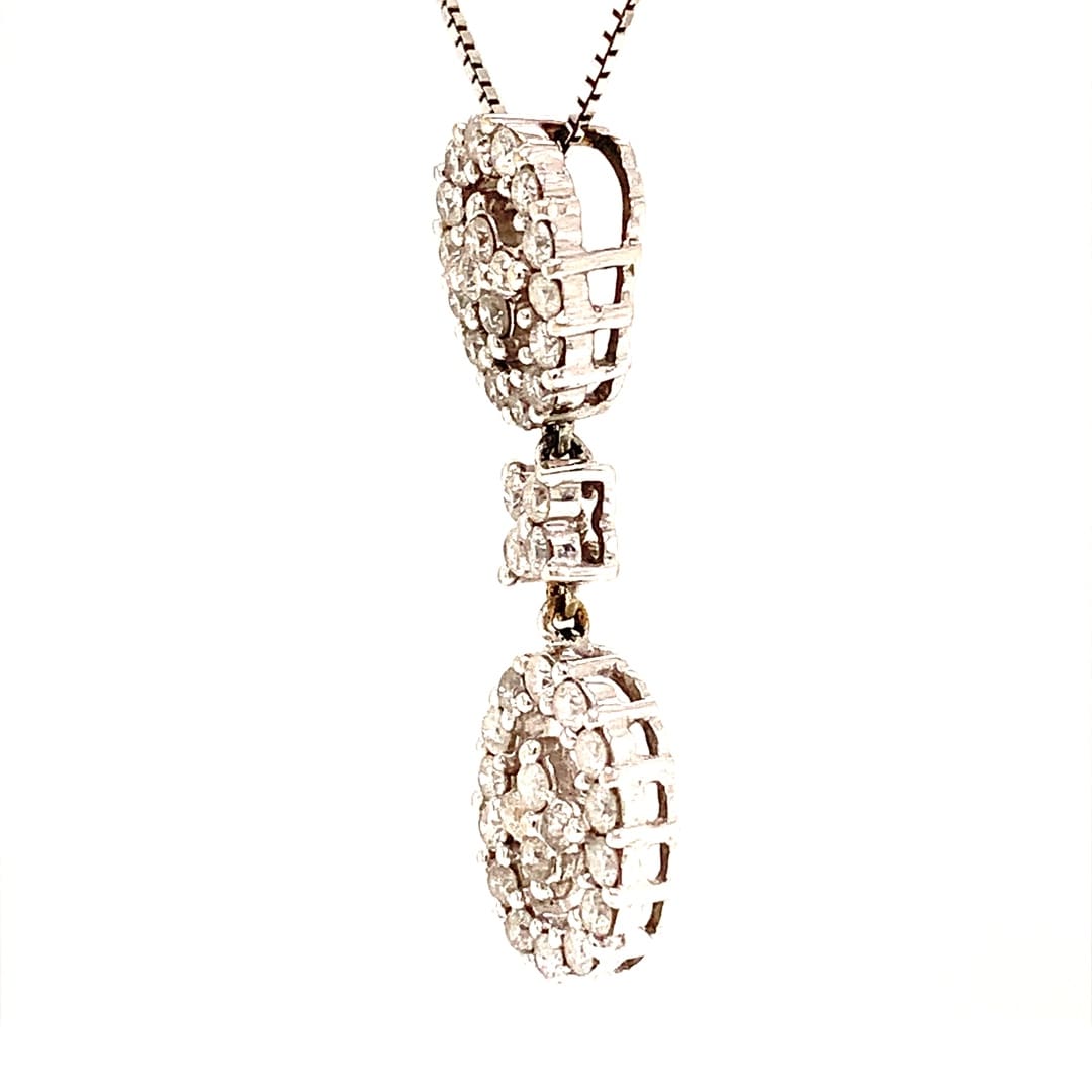 18ct White Gold Diamond Dress Necklace
