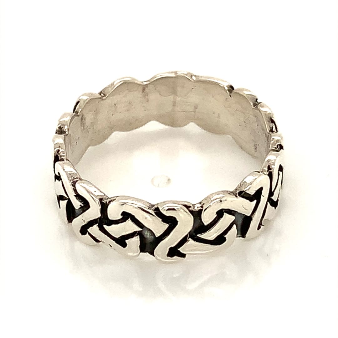 Gents Silver Celtic Knot Band