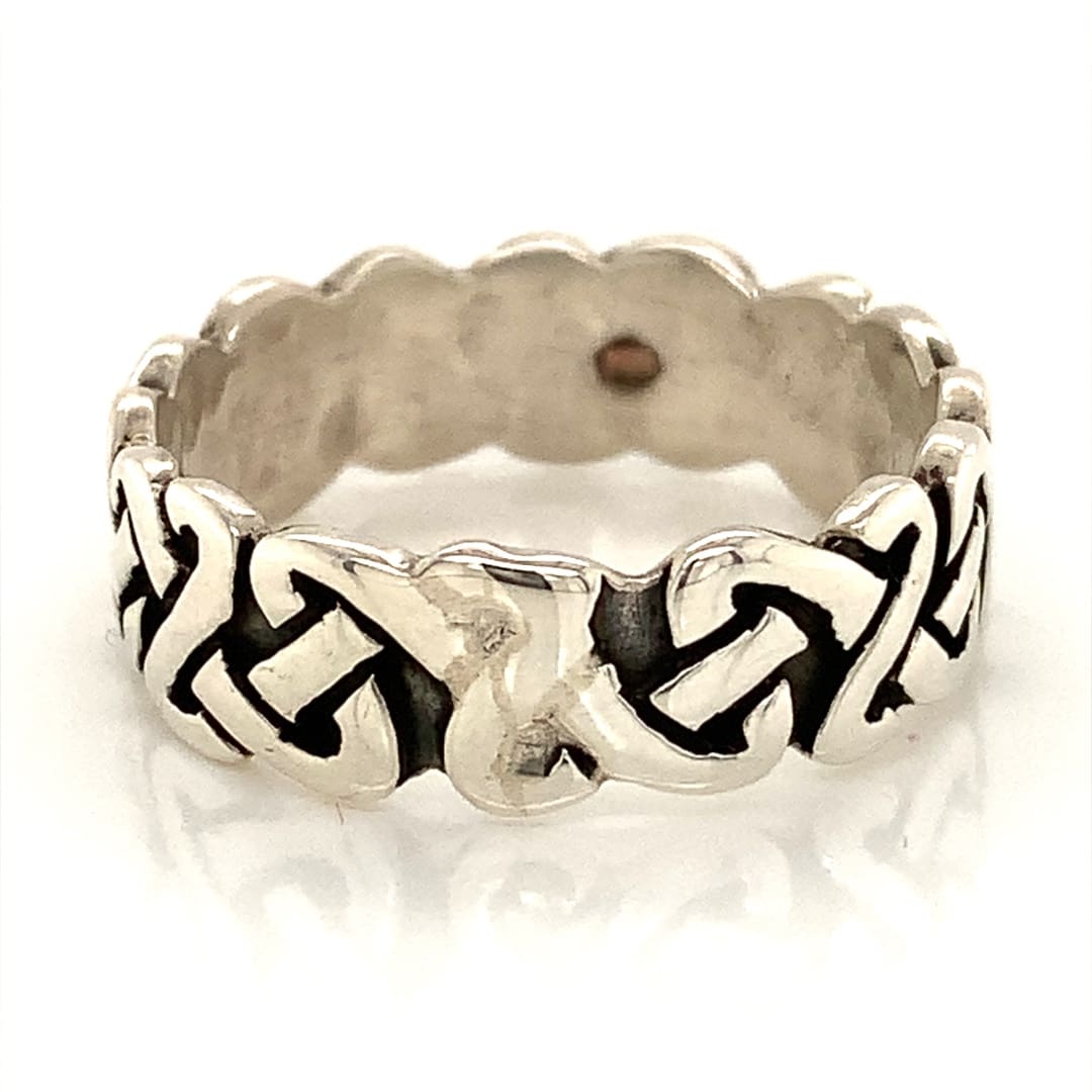 Gents Silver Celtic Knot Band