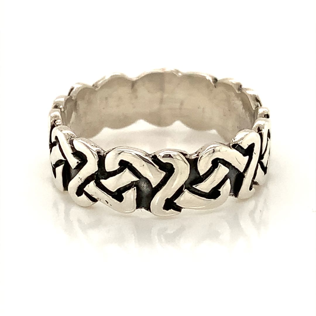 Gents Silver Celtic Knot Band